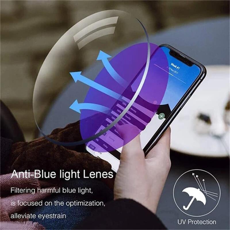 Glosrity Sapphire High Hardness Anti Blue Light Intelligent Dual Focus Reading Glasses