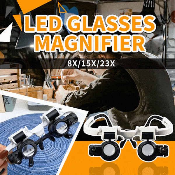 Glosrity LED Glasses Magnifier